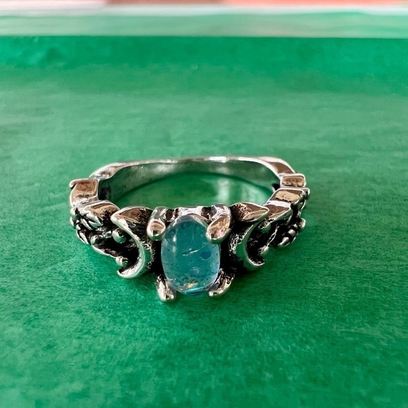 NWOT 🥀 Silver Men's Moonstone Ring Size 6 - Picture 3 of 6